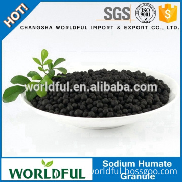 Supply organic fertilizer 65% humic acid, 95% water solubility sodium humate granular in agriculture and industry